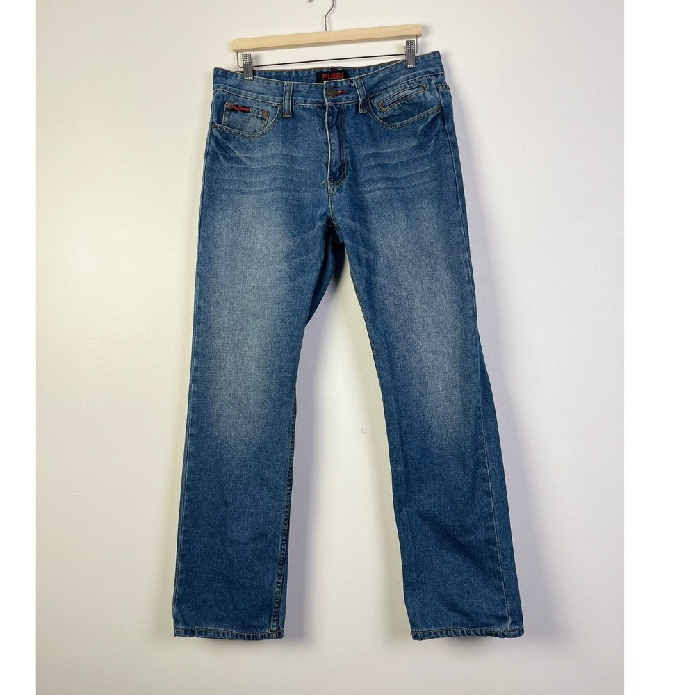 FUBU Collection 90's VTG Y2K Denim Jeans Classic Fit Blue Wash Mens Size W34 L34